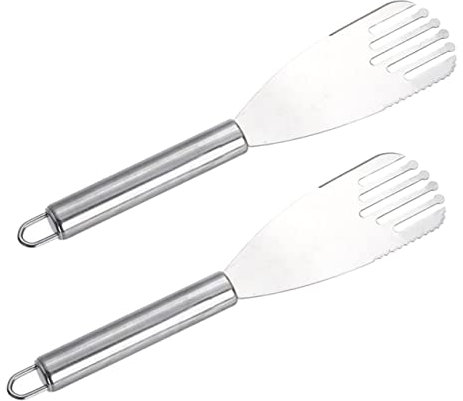 Garneck 3 Sets 2 Stück Backspatel Kuchenschaufel Mehrzweckspatel Küchenbedarf Steakspatel Backschaufel Kochwender Edelstahlspatel