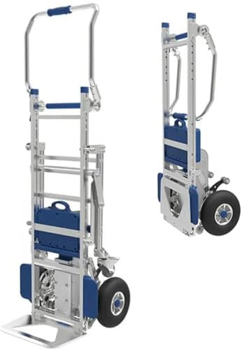 Carrello Saliscale Elettrico, Carrello A Mano Pieghevole Su E Giù Per Le Scale Con Carico 170 Kg, Salva-Lavoro, Batteria Rimovibile, Maniglia Pieghevole, Load170kg