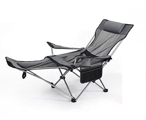 Outdoor Relaxing Lounger, Foldable Chair with Cushion, Portable High Back, Padded, Thickened Oxford with Armrests, Storage Bag, Cushion, Side Pockets, Drink Holder, Single Leisure Chair