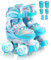Sportneer Kinder-Rollschuhe, Rollschuhe mit Schutzausrüstung, verstellbare Rollschuhe mit 8 leuchtenden Rädern, für Mädchen, Kinder, Jugendliche, Anfänger, drinnen und draußen