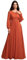 Ever-Pretty Women's Dresses Evening Round Neck A-Line Long Sleeve Bridesmaid Dresses Burnt Orange 18UK