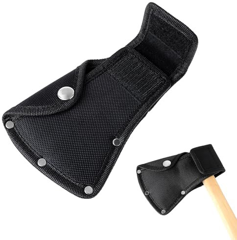 Hatchet Head Sheath Holster Double Snap Hatchet Blade Protector Black Axe Head Sheath Cover for 1-1/4 lb Axe Axe Edge Protector for Outdoor Hiking Outdoor Work