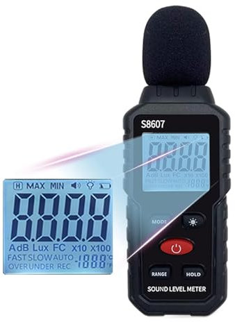 CYTGOUPER db Messgerät, Dezibel Messgerät, 30 to 130dB, ABS Sound Level Meter, 31.5Hz to 8kHz, MAX MIN lautstärke messgerät, Digital Tragbare Schallpegelmesser