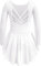 Arshiner Mädchen Ballettkleid Weiß Langarm Tanztrikot Baumwolle Ballettkleidung Tanzkleid Balletttrikot Kinder Ballettanzug Rückenfrei Ballett Trikot mit Tütü 130/3-4 Jahre