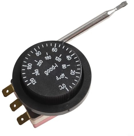 FUBESK Thermostat Knob For Air Conditioning Units, Mechanical Thermostat, Built-in Thermostat 0-120 °C Temperature Controller With Temperature Response Rate