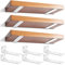 6 Pezzi Staffe per Mensole Fluttuanti, 20 Cm Staffe per Mensole Pesanti, Supporto da Appendere Alla Parete per Mensole Fai da Te | 5 mm Di Spessore con Viti (Bianco) 8in