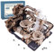Gueiddi hölzerne 3D Puzzles für Erwachsene, Rompecabezas 3D hölzerne Puzzles Haus Erwärmung Geschenk Hobby Kit Stamm Spielzeug Home Decor (hölzerne Murmelbahn)