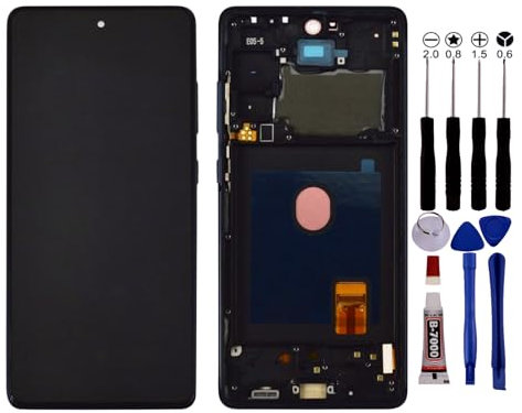 KOMI - Ecran pour Samsung Galaxy S20 FE SM-G780, SM-G781 Châssis Noir avec Empreinte
