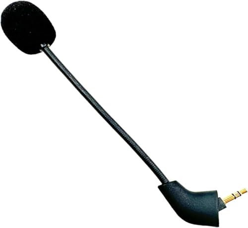 Microphone Micro Boom de Rechange, Microphone de Remplacement 3,5 mm Compatible avec HyperX Cloud 2, Cloud Core, Cloud Pro, Cloud Silver, Cloud X, Casques Gaming pour PS4, PS5, Mac, PC