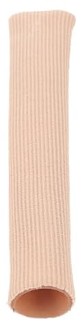 5 Stück Zehenkissenhülsen Weichem, Schneidbar Zehenschutz Toe Cushion Soft Gel Fingerschutz Zehenkappen Pad, Zehenpolster Protektoren für Schwielen Corns Remover, Callus Kissen,Aprikose E 2.5x15cm