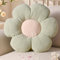 Yhoelata Blumenkissen, Grün Blumengestalt Zierkissen, Plüsch Bodenkissen für Sofa & Bett Kinderzimmer, Mädchen Dekoratives Gänseblümchen Design Wohnkissen 50cm