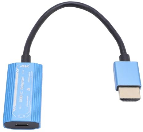 Adaptador HDMI a USB C, Cable Adaptador HDMI Macho a USB C Hembra 4K 60 Hz, Fuente HDMI a Pantalla USB C, Convertidor Tipo C a HDMI para Switch, Portátil