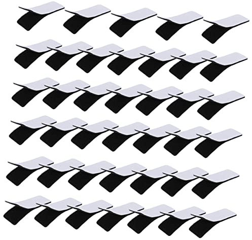 LAPYAPPE 40stücke Doppelseitiger Klebestreifen Mit Haftverschluss Wiederverschließbare Klebeklett Streifen Befestigungsklebestreifen Für Wände Keramikfliesen