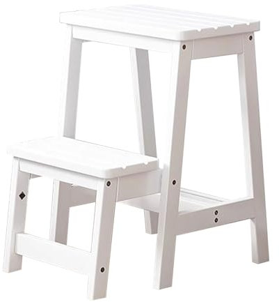 SFSLBFB Sgabello a 2 gradini in Legno, Sedia Pieghevole, Piccola Scala a pioli, Scala a pioli Spessa, Sedia da Biblioteca, Scala Portatile Leggera per Attrezzi da Giardino, carico Massimo 330 Bar.
