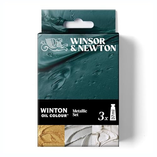 Winsor & Newton Winton Huile Set de 3 tubes 37ml Métalliques, Mètalliques