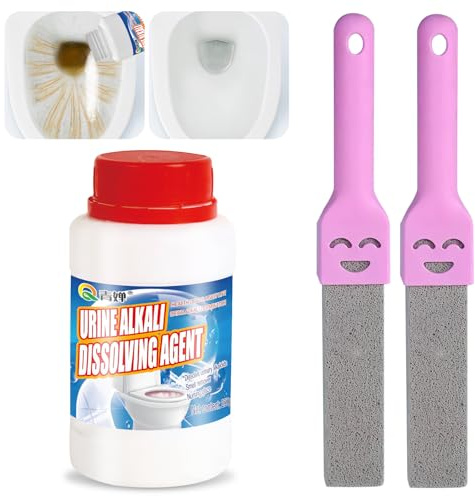 Wanheart Pumice Stone and Toilet Bowl Cleaner,Remove Toilet Limescale Stain | Removes Calcium Deposits Stains and Rust,for Cleaning Toilets and Bathrooms