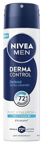6er Pack - NIVEA MEN Deospray, Antitranspirant, bis zu 72 Stunden Schutz – Derma Control Defend – 150ml