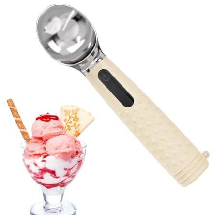 Pala para calentable, serviDolce de carga eléctrica | Porcionador calentado | para cupcakes, postres, pastelerías, frutas, casa, dormitorio, buffet