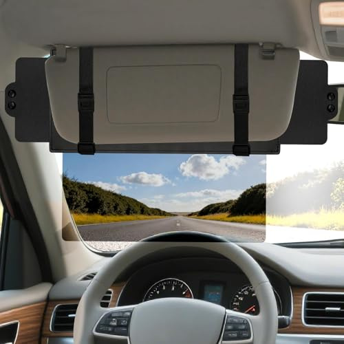 Beojonvy Sonnenblende Verlängerung Auto, Sonnenschutz Auto, Sonnenblende Auto Frontscheibe, Auto-Visier Anti-UV mit Polarisiertem Blendschutz für Auto, SUV, LKW usw