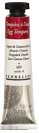 Sennelier Tempera Paint, 21ml, Alizarin Crimson S4
