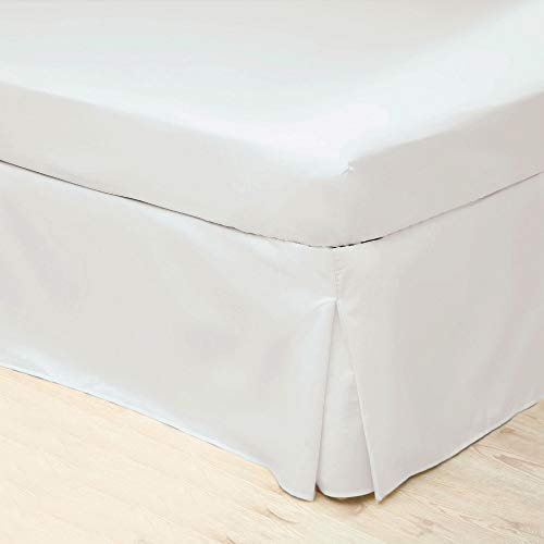 Belledorm White Platform Base Valance Sheet, 200 Thread Count Percale (4ft Double)
