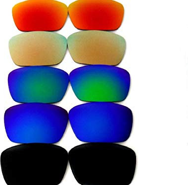 Galaxie Verres De Rechange Pour Oakley Fuel Cell noir & bleu & vert & or & rouge polarisé - Transparent, regular