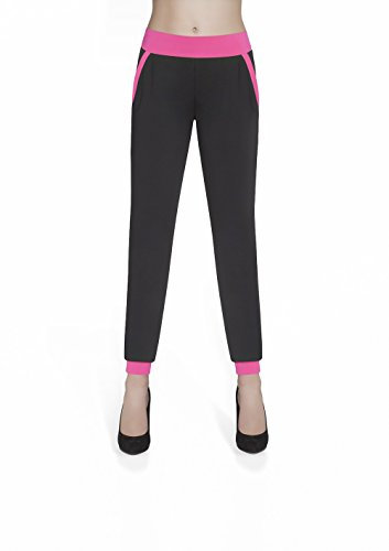 Leggings/Strümpfe, Blau, modern, mit Rosa Verzierung, Größe L