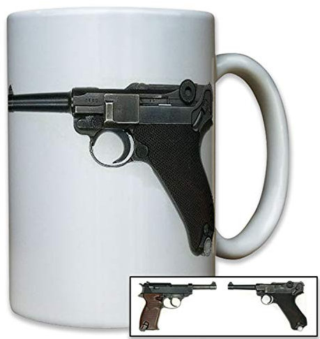 P38 vs P08 Pistolen Wh Offizier Wk 9mm Parabellum Waffe Deko - Tasse #8061