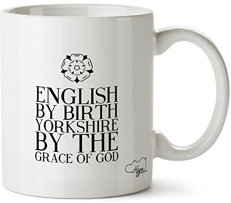 Hippowarehouse English by Birth Yorkshire by The Grace of God Printed Mug Cup Ceramic 10oz