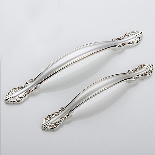 Angela-homestyle™ Vintage Antikbeschlag Schubladengriff Möbelgriff Schrankgriff Zierteile Mit Schrauben (96mm, Silber)