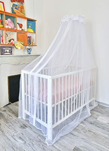 TRANQUILISAFE - Zanzariera per lettino, colore: Bianco
