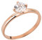 Ardeo Aurum Damenring aus 333 Gold Rosegold mit Zirkonia im Brillant-Schliff Solitär-Ring Verlobungsring