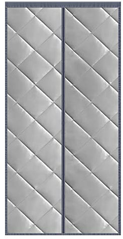 HMHD Cortinas Termicas Aislantes Frio Ventana, Aislante Termico Coche Cortina de Partición Invierno FáCil de Ensamblar No Requiere PerforacióN, para Pasillos/Puertas -Gray-200x260CM