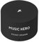 Music Hero Mini speaker wireless rotondo da 3 Watt, con laccetto, 2 ore di musica e chiamate, comandi e microfono integrati, Nero