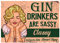 Bang Tidy Clothing Gin Gifts for Women Gin Lovers - Funny Vintage Style Metal Signs Tin Plaques for Home Bar Kitchen Gift for Her Gin & Tonic Diet 300 mm x 225 mm