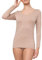 Camiseta Interior Mujer Manga Larga Licra Sin Costuras Seamless Colores Lisos (Visón, M-L)
