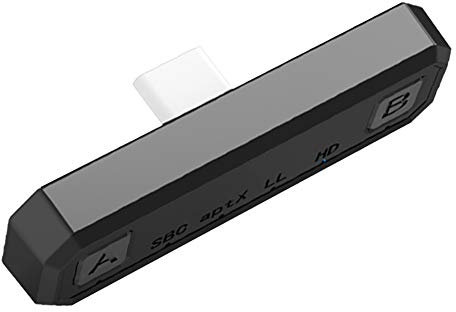 RSGK Bluetooth 5.0 Wireless Audio Transmitter With Built-in Microphone for Voice Chat In Game, APTX Low Latency, Suitable for Nintendo Switch, PC, PS4, Etc.