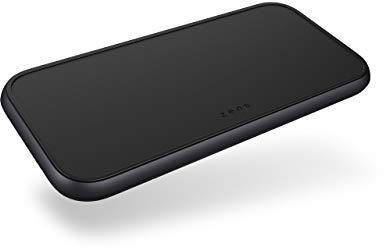 ZENS Chargeur sans Fil certifié Qi 2x15W Dual Aluminium avec 5 bobines d'induction pour Un Placement Libre de Vos appareils (Port USB-A supplémentaire, Adaptateur Secteur USB-C 45W + câble de 1,5m)