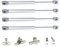 Gedotec Gasdruckfeder Klappenbeschlag Klappenfeder Küchen-Schrank für Möbel-Klappen | BETTI | Gasdruckdämpfer 150 Nm | Länge 268 mm | 4 Kompressionsfedern stark - Komplett-Set mit Befestigungsmaterial