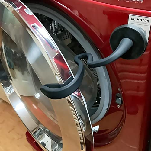 Support de porte de lave-linge à chargement frontal, butée de porte flexible amovible, support de porte magnétique pour machine à laver avec base magnétique de 66 mm, garde la porte ouverte pour