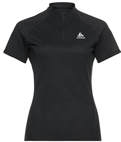 Odlo Damen Essential Trail Kurzarm Laufshirt, Schwarz, M EU