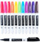 Volcanics Wet Wipe Pens Low Odor Fine Tip Pens Smudge-Free Whiteboard Markers Pack of 12,12 Colors