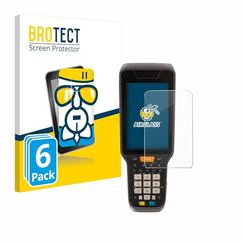 BROTECT (6 Stück Schutzglas für Datalogic Skorpio X5 Schutzfolie Made in Germany Panzer Folie Glas Displayschutz [Kratzfest 9H, Anti-Fingerprint]