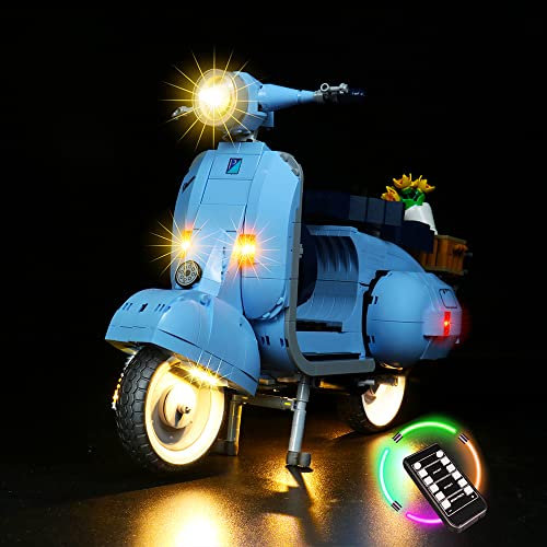 Led Licht Set für Lego Vespa 125, Led Beleuchtungs Set für Lego 10298 Vespa 125 Vintage Roller - Nur Lichter-Set,kein Lego-Modell (Fernbedienung Version)