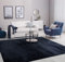 Paco Home Moderner Kuscheliger Wohnzimmer Teppich Kurzflor waschbar flauschig Weich Einfarbig Felloptik zeitlos stilvoll rutschfest pflegeleicht, Grösse:80x150 cm, Farbe:Navy-Blau