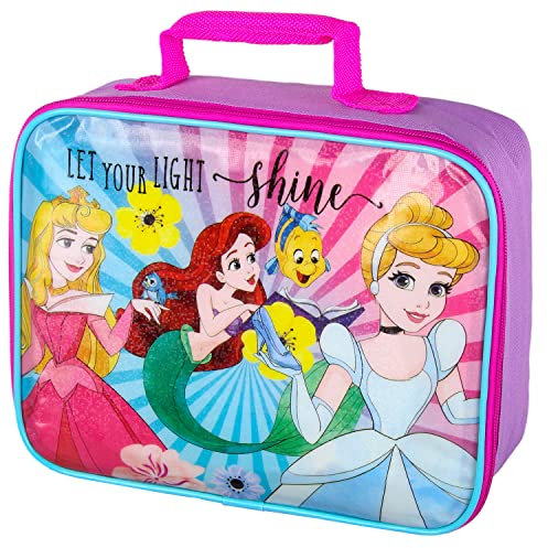 Disney Princess Lunch Box Ariel Cenerentola Aurora Let Your Light Shine Digital Holographic Lunch Bag Tote