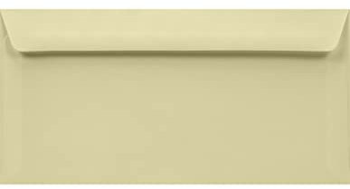 Netuno 100 Briefumschläge Creme DIN Lang 110x 220 mm 120g Design Umschläge Brief-Kuverts gerade Klappe haftklebend farbige Briefumschläge elegant farbig Papier-Briefumschläge DL Briefhüllen bunt