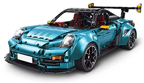 Technik Auto Porschor GT2 RS, 1:8 Groß Auto Modellbausatz, 3389 Teile MOC Klemmbausteine Technik Auto Bausatz, Kompatibel mit Porschor GT2 RS