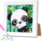Diamond Painting Kinder, Diamant Painting Bilder Kinder, 5D Diamontpating Set mit Rahmen, Diamond Painting Panda, DIY Diamant Malerei Erwachsene Mädche, Basteln Panda Geschenk für Home Wand Decor