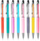 TIESOME Kugelschreiber mit Touchpen, 8 Stück Stylus Eingabestift Stift 2 in 1 Kapazitive Stylus Stifte Druckkugelschreiber Kristall-Kugelschreiber für Universelle Touchscreen Geräte Büro Schule